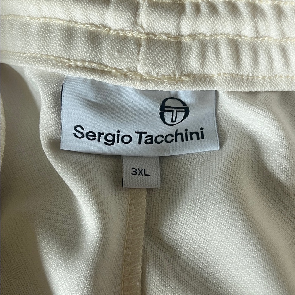 Sergio Tacchini Damarindo Men's cream Track Pants with Green Stripe size 3XL - Picture 7 of 10